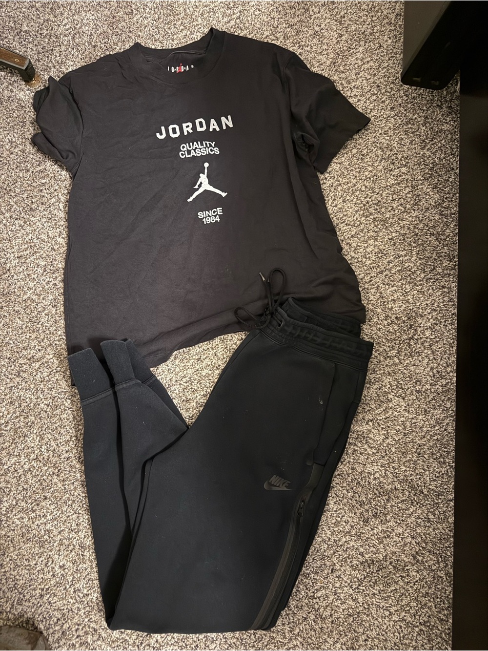 Nike Black Women's Track Joggers with Tapered Ankles